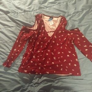 Cold Shoulder Floral Top